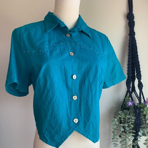 Vintage Western Attitude Cropped Top - Picture 1 of 7